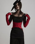 DOINDULGE Sculpted Contrast Panel Long Sleeve T-Shirt