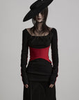 DOINDULGE Sculpted Contrast Panel Long Sleeve T-Shirt