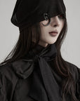 DOINDULGE Sculptural Ribbon Sleeve High Neck Shirt