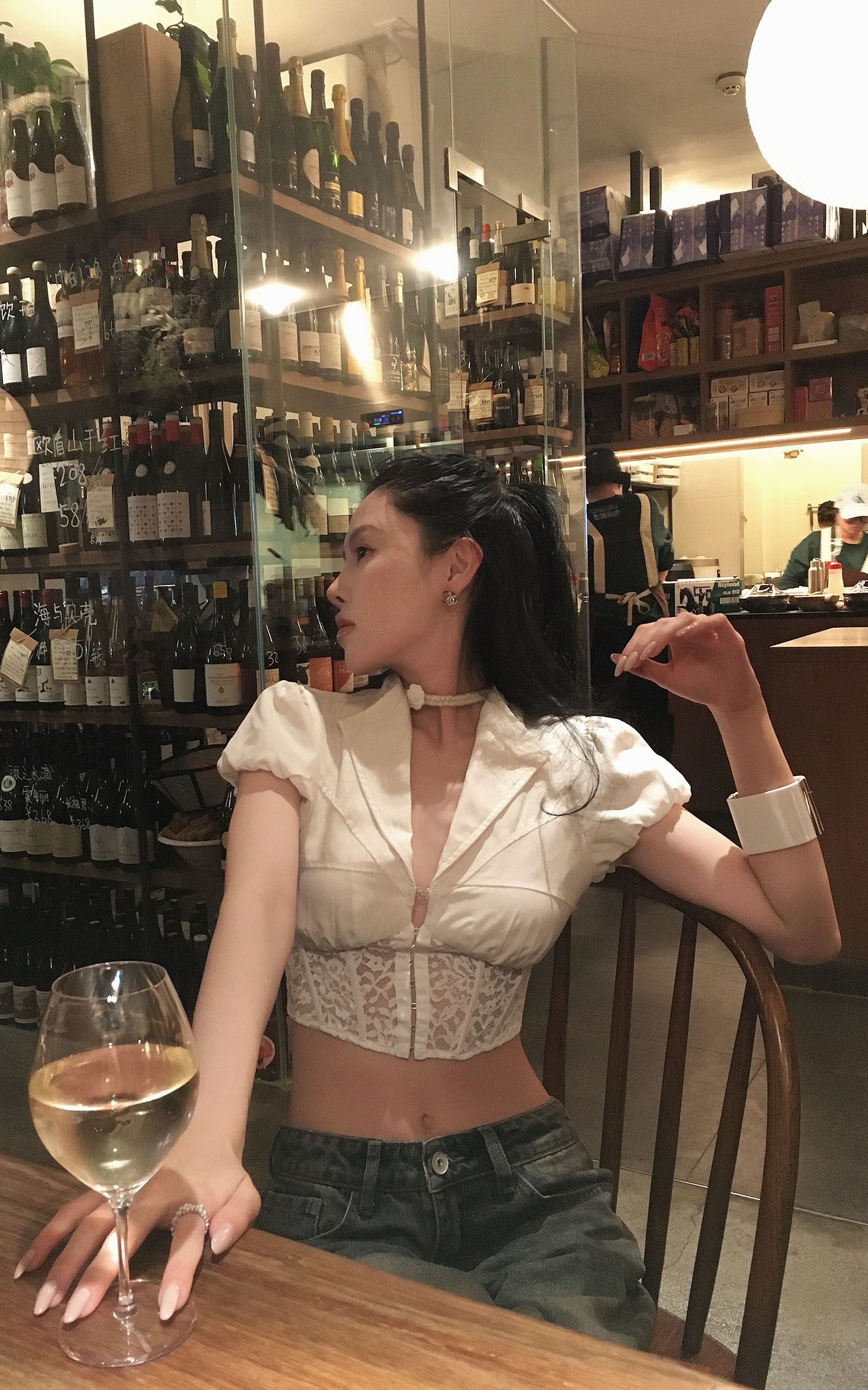 Hydrae Haut court corset en dentelle