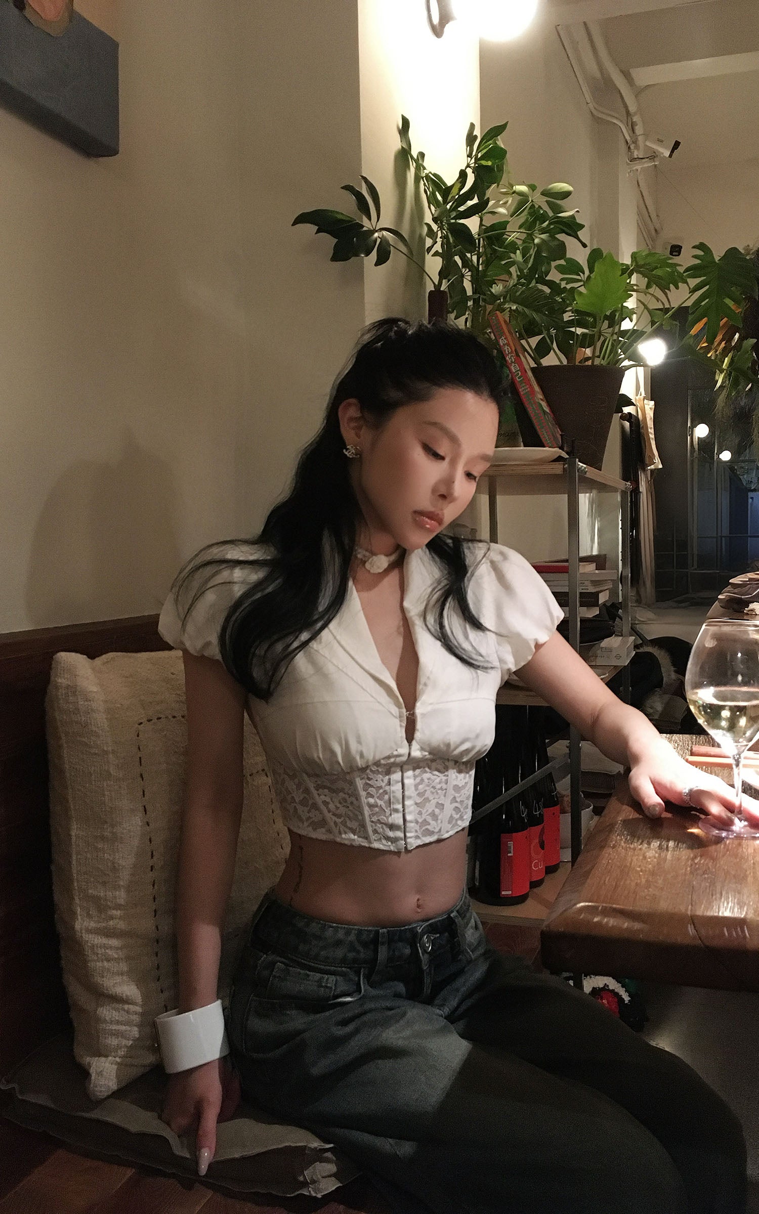 Hydrae Haut court corset en dentelle