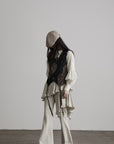 DOINDULGE Asymmetric Patchwork Textured Vest