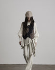 DOINDULGE Asymmetric Patchwork Textured Vest