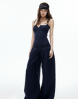 IAMXIAA Low-Rise Drawstring Wide-Leg Pants