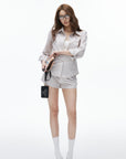 IAMXIAA ヴィンテージチェックフィットシャツ & ショートセット