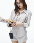 IAMXIAA ヴィンテージチェックフィットシャツ & ショートセット