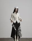 DOINDULGE Ruffled Structured Gothic Shirt