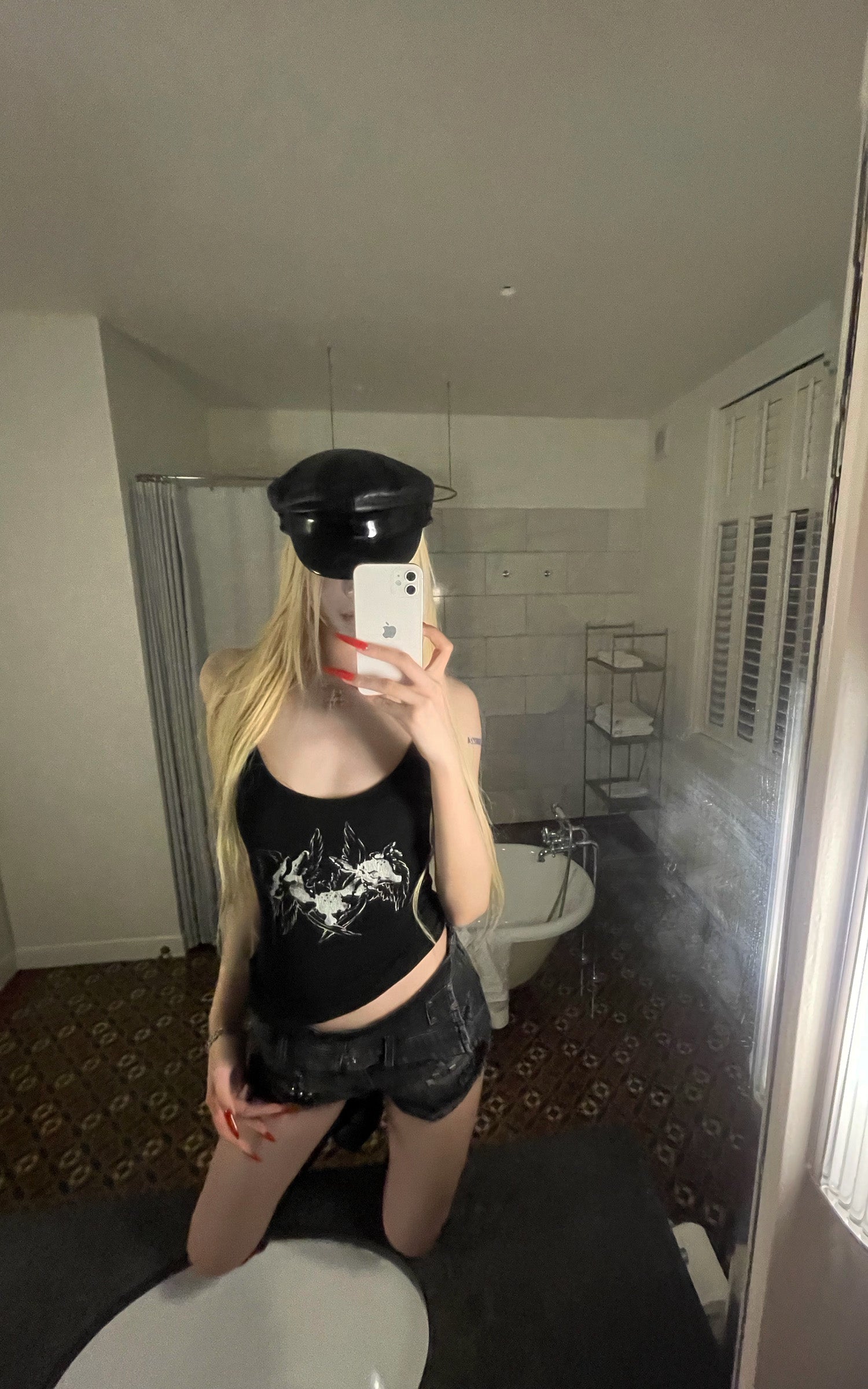 Rase le sol Angel Print Fitted Camisole Top