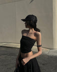 WARDEN EDGE Minimal Strapless Tube Top