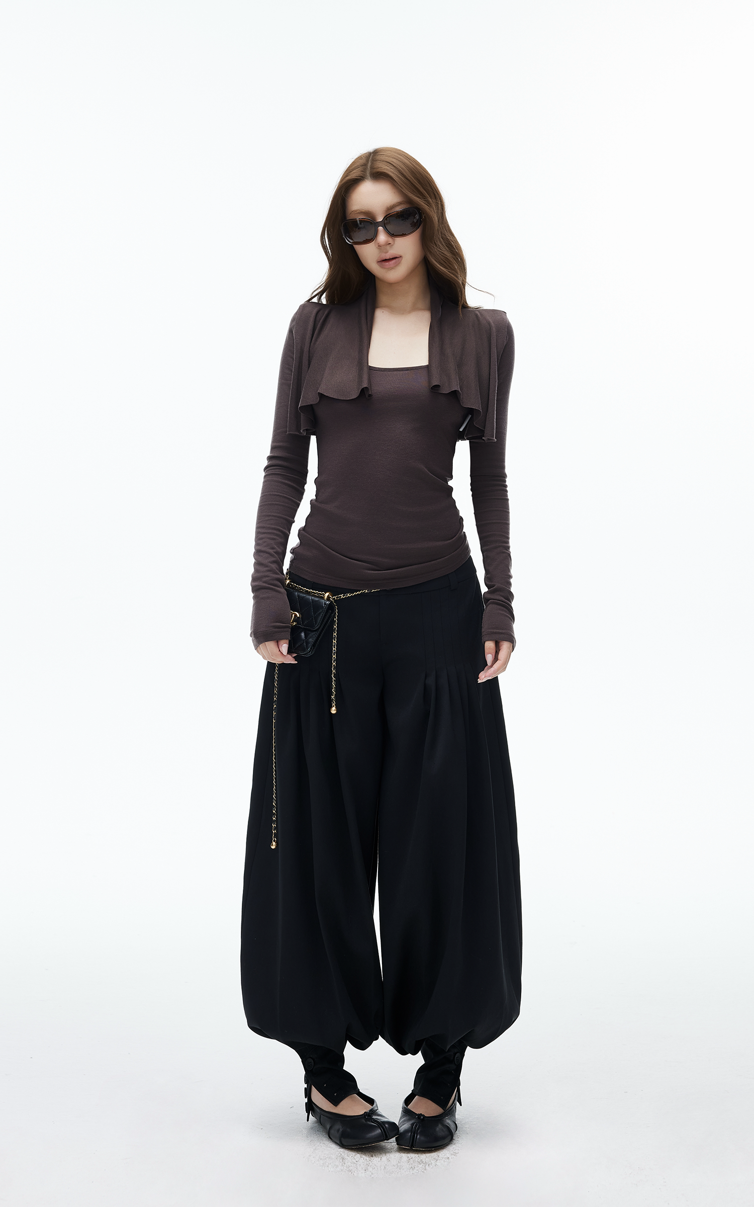 IAMXIAA Fitted Cardigan and Tank Two-Piece Set