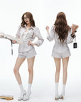 IAMXIAA ヴィンテージチェックフィットシャツ & ショートセット