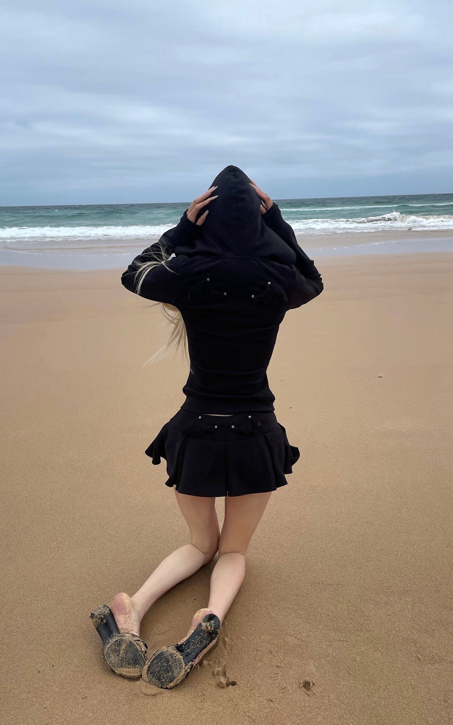 Rase le sol Ruffled Low-Rise Skort