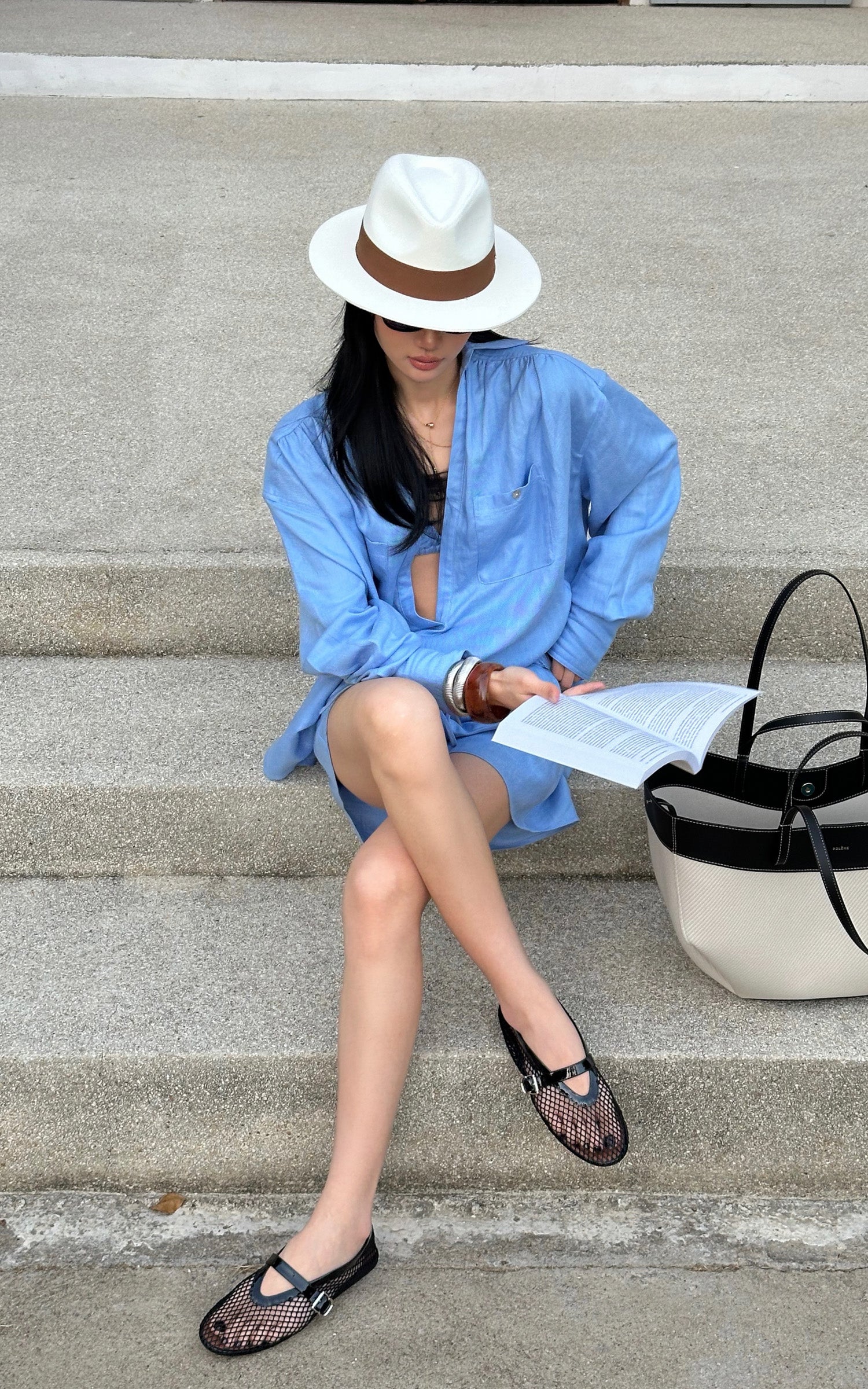 ROVENTE Relaxed Drape Shirt &amp; Drawstring Shorts Set