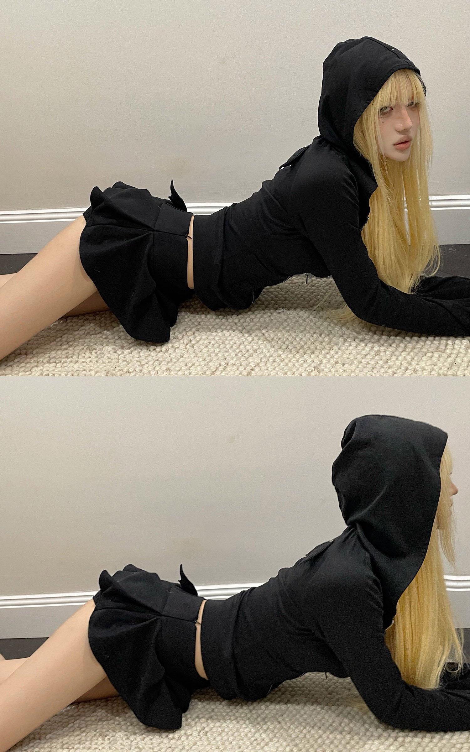 Rase le sol Ruffled Low-Rise Skort