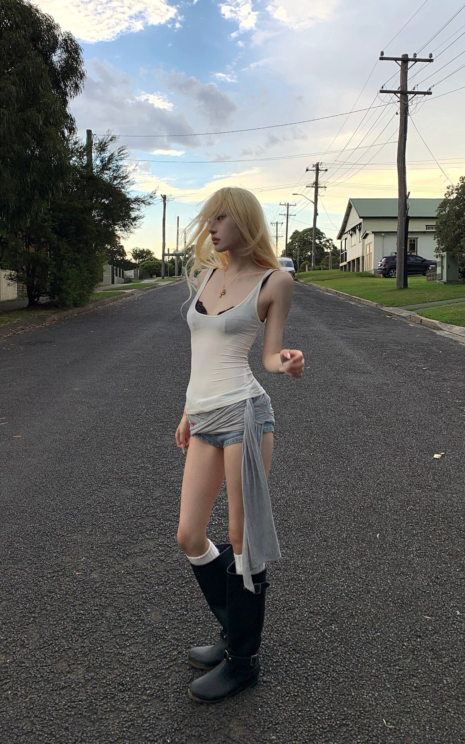 Rase le sol Fitted Scoop Neck Tank Top