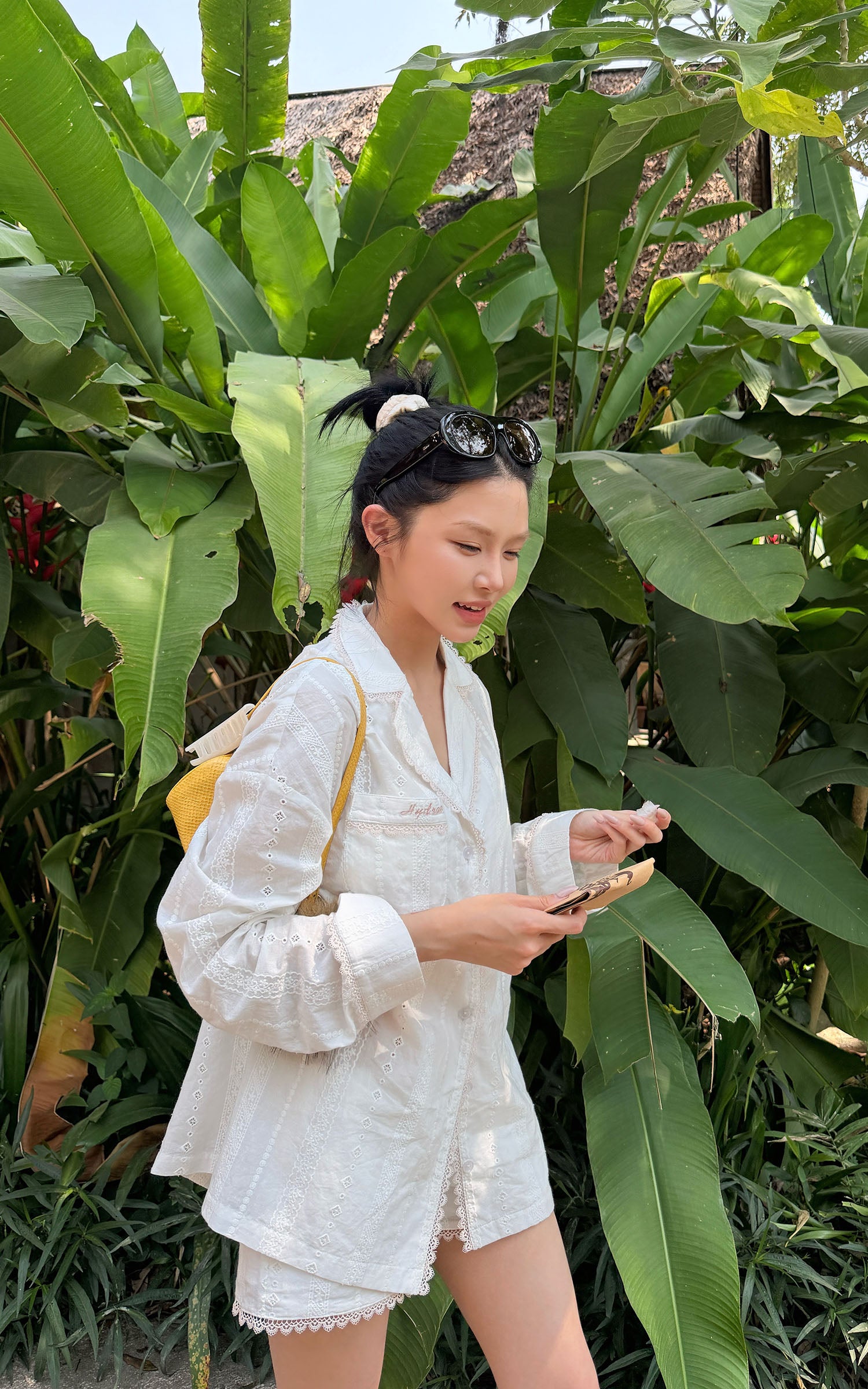 HYDRAE 레이스 트림 시스루 라운지 세트