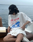 WARDEN EDGE Vacation Graphic Oversized T-Shirt