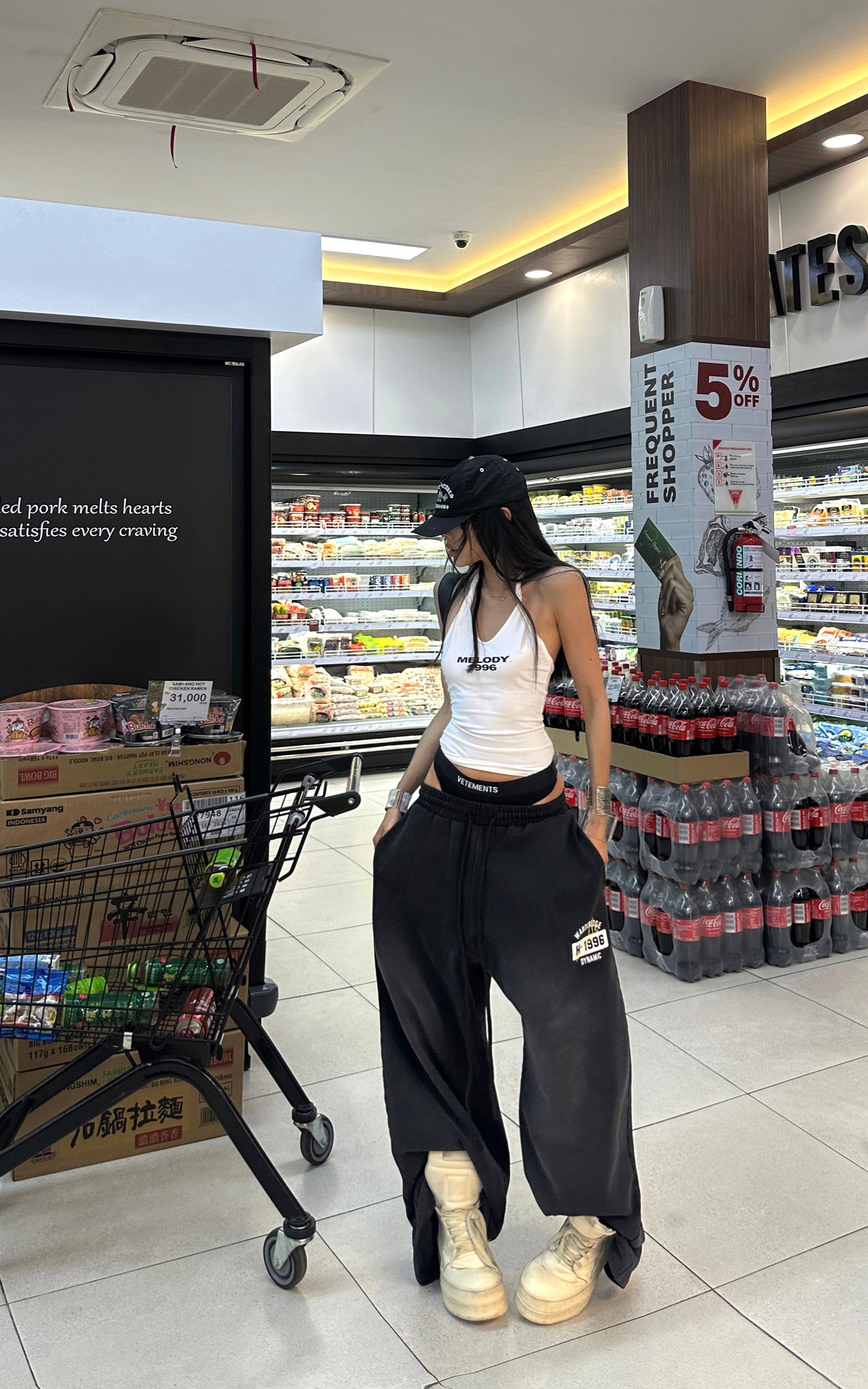 WARDEN EDGE Washed Wide Leg Sweatpants Low Rise Drawstring Oversized Pants