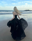 Rase Le Sol Sheer Layered Corset Top & Asymmetric Ruffle Skirt Set