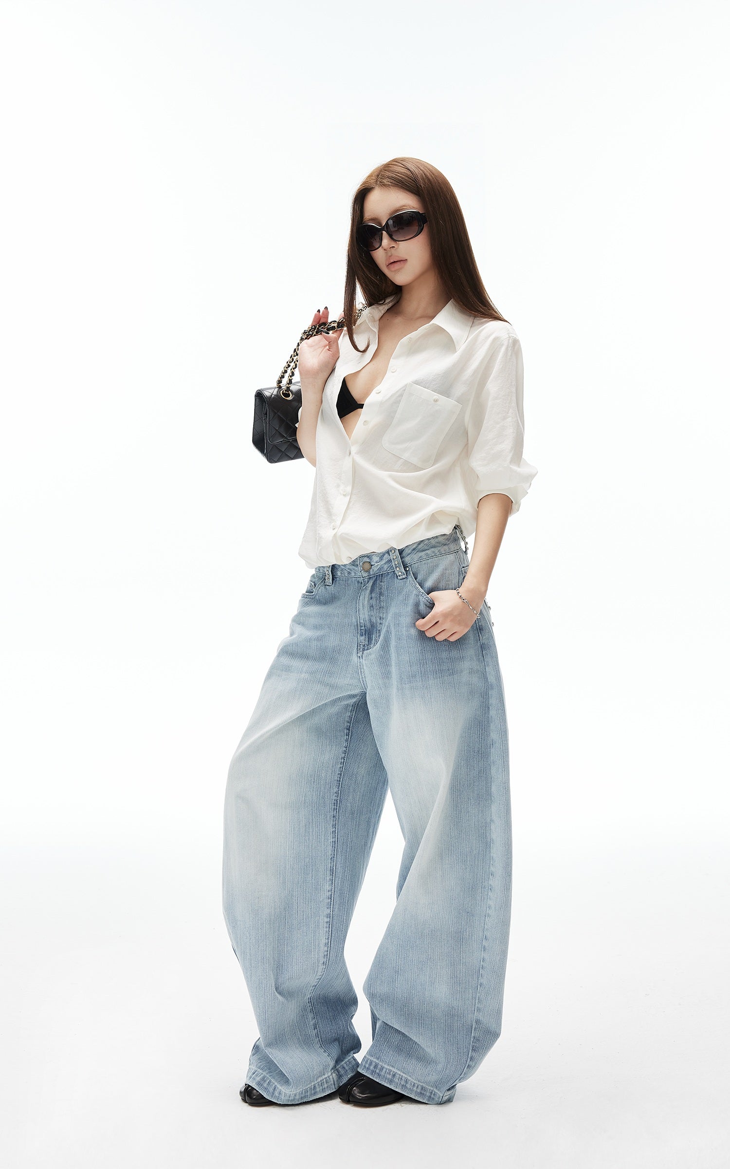 IAMXIAA Lightweight Relaxed Button Up Shirt