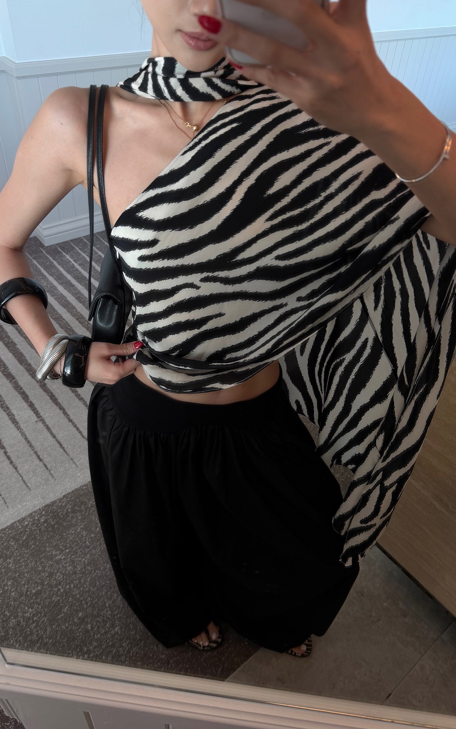 ROVENTE Volume Gathered Wide-Leg Pants