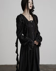 DOINDULGE Smocked Panel Ritual Long Dress