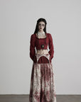 DOINDULGE Baroque Cropped Cameo Top