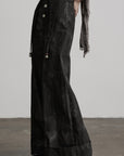 DOINDULGE Distressed Wide Leg Pants