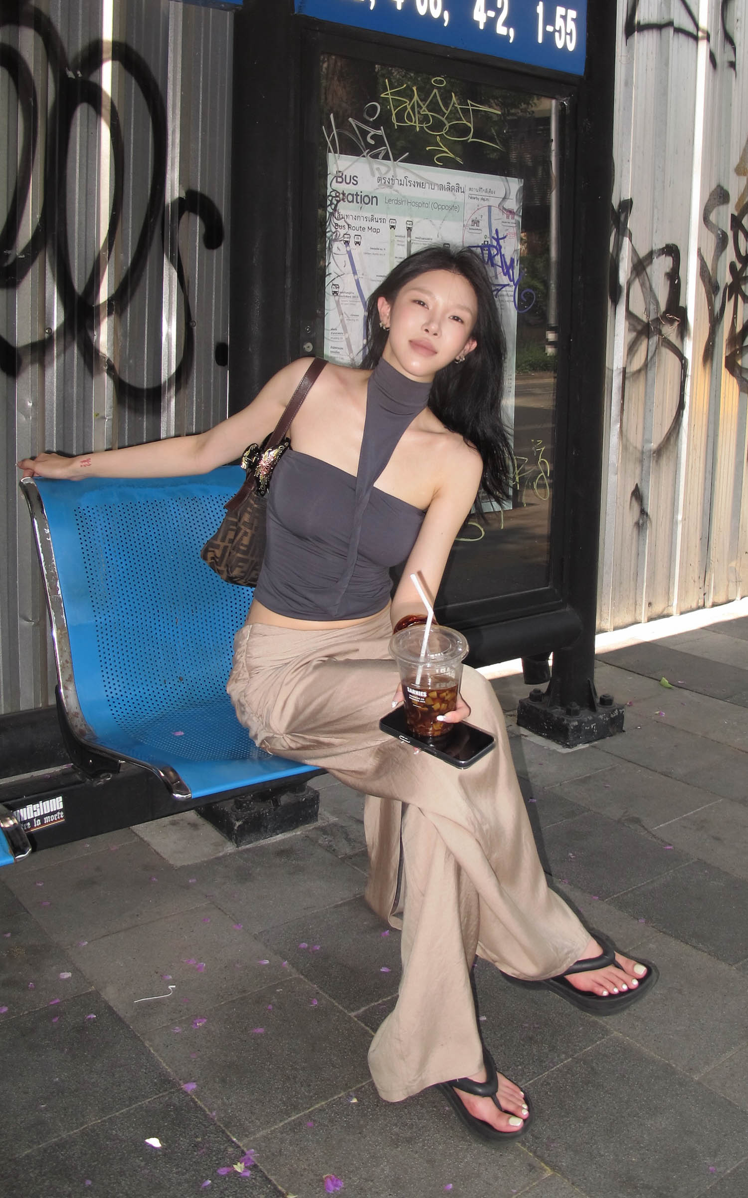 Hydrae Pantalon large drapé à nouer