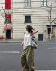 WARDEN EDGE Washed Utility Wide-Leg Cargo Pants