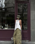 WARDEN EDGE Washed Utility Wide-Leg Cargo Pants