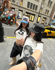 WARDEN EDGE Oversized Graphic Portrait T-Shirt