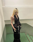 RASE LE SOL シアーハルターレースラッフルトップ