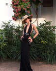 ROVENTE Sequin Waist Maxi Skirt