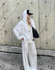 Rase Le Sol Lightweight Hoodie & Wide-Leg Pants Set