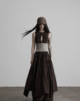 DOINDULGE Lace Waist Maxi Dress