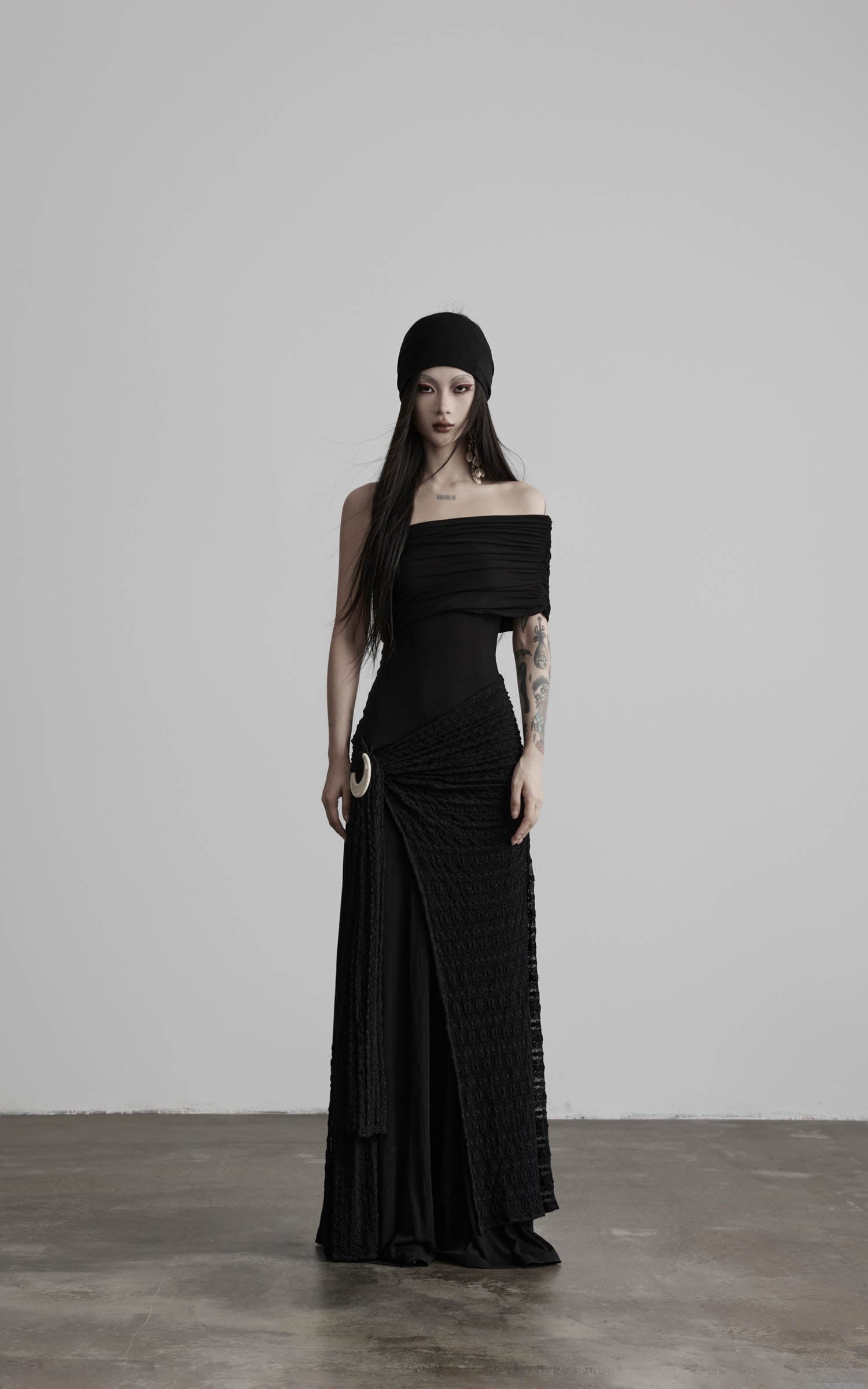 DOINDULGE Off-Shoulder Ruched Maxi Dress