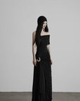 DOINDULGE Off-Shoulder Ruched Maxi Dress