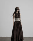 DOINDULGE Lace Waist Maxi Dress