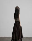DOINDULGE Lace Waist Maxi Dress