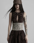 DOINDULGE Lace Waist Maxi Dress