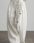DOINDULGE Low-Rise Wide Leg Pants