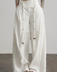 DOINDULGE Low-Rise Wide Leg Pants