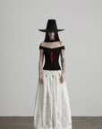 DOINDULGE Polka Dot Wide-Leg Pants