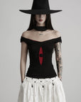DOINDULGE Reversible Off-Shoulder Waist Top