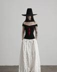 DOINDULGE Polka Dot Wide-Leg Pants