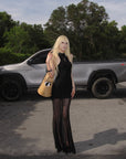 Rase Le Sol Sheer Mermaid Halter Dress