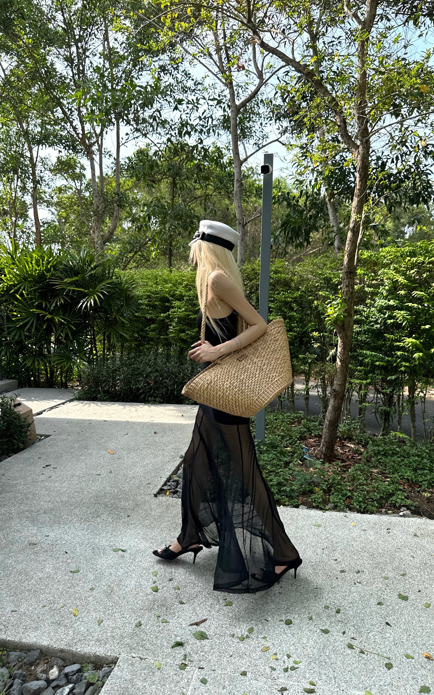 Rase Le Sol Sheer Mermaid Halter Dress
