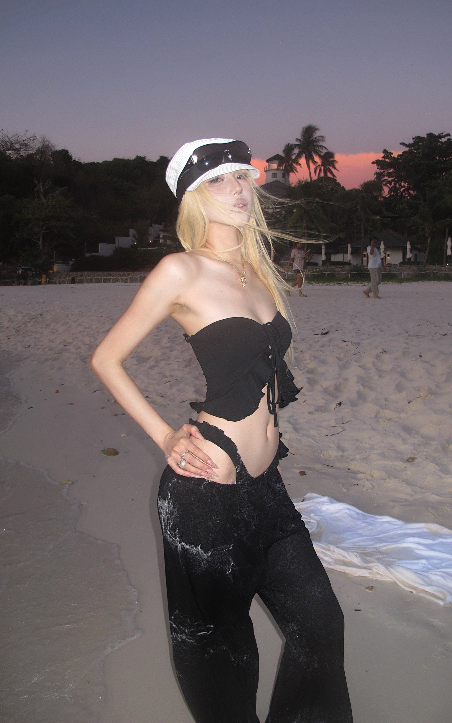 Rase Le Sol Echoes of the Tide Ruffle Three-Piece Swim Set