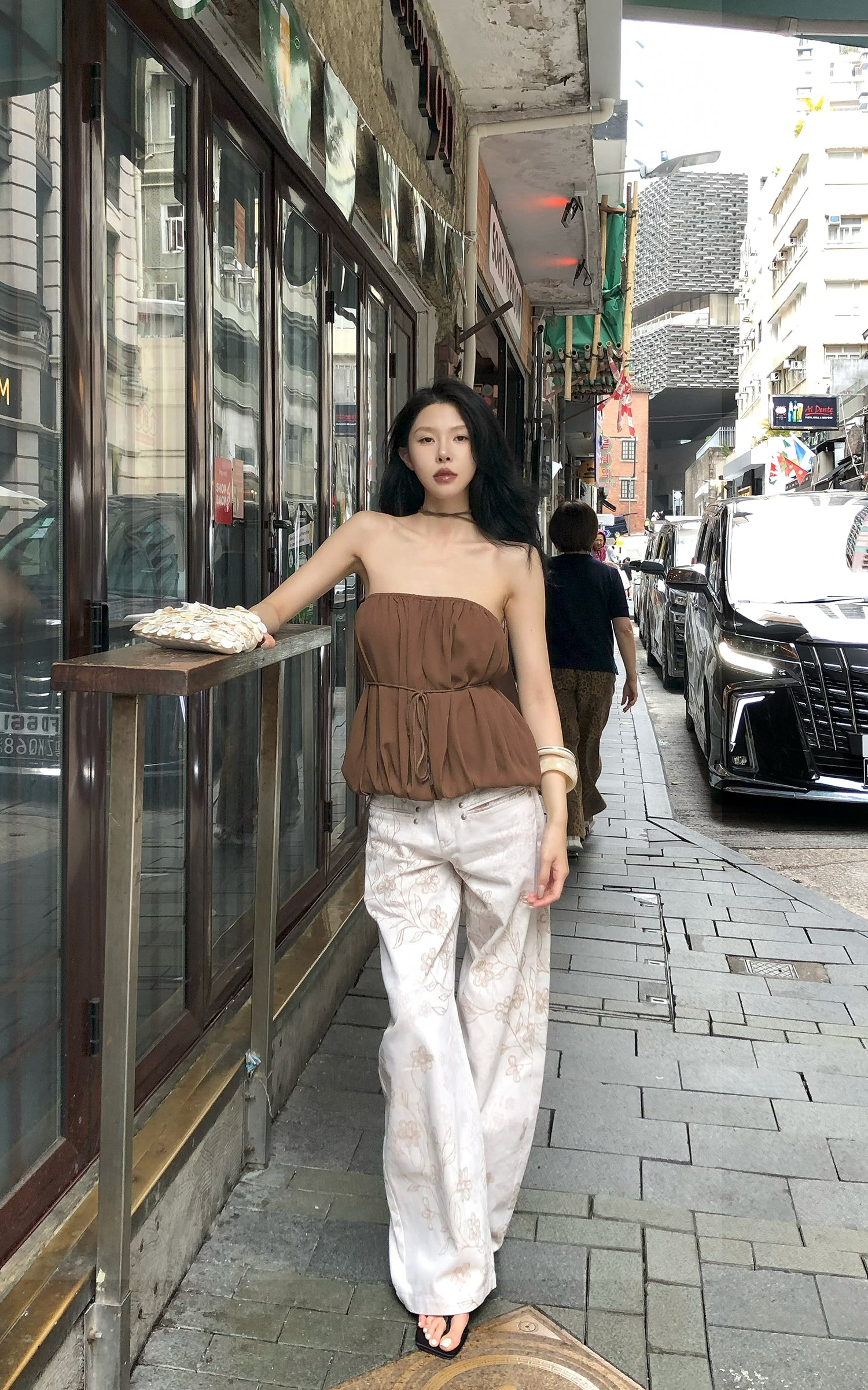 Hydrae Floral Washed Wide Leg Pants